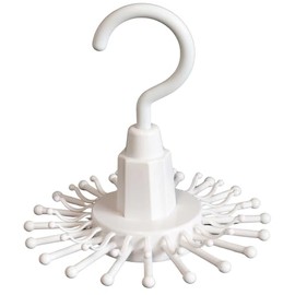 Sawafuji NS-20 Necktie Hanger, Tie Stoppers 20, Snow White, 20 Pieces, Made in Japan, Plenty of Storage, Space-Saving, Rotation, Non-Slip, Compact, Closet, Multi-functional, Clothes, Accessories,