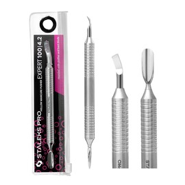 STALEKS PRO by Natury Nails Expert 100/4.2 Cuticle Pusher for Manicure and Pedicure Stainless Steel
