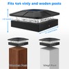 Peasur 4x4in Solar Post Cap Lights Outdoor with 3 Modes,