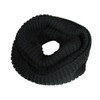 allydrew Thick Knitted Winter Warm Infinity Scarf, Black