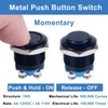 DMWD 2-Pack 16mm Metal Momentary Push Button Switch Screw Terminals