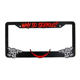 Holder for License Plate License Plate Holder for Joker Why So Serious 3D Raised License Plate Frame (Red&White) Mod-L07P-2