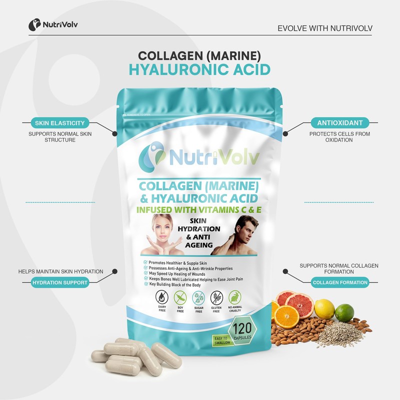 Collagen, Hyaluronic Acid High Strength with Vitamin C & E