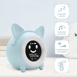Metronic Learning Alarm Clock with Facial Expressions, Lights, Night Light, Music, 477347