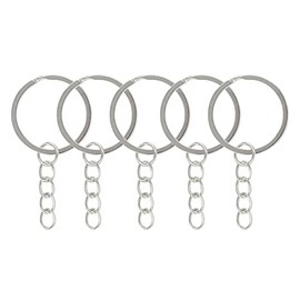 EL GALEON - Argolla para llavero broches para manualidades Juego de llaveros planos anillos abiertos llaveros de metal 100pzas