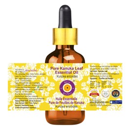 Deve Herbes Pure Kanuka Leaf Essential Oil (Kunzea ericoides) Steam Distilled with Glass Dropper 50ml (1.69 oz)