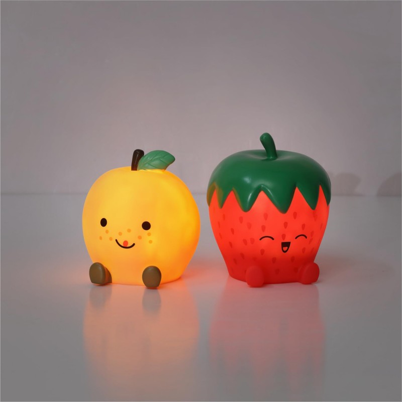 Urban Lifestyle Figural Fruit Squish LED Mood Lamp, 2 Pack