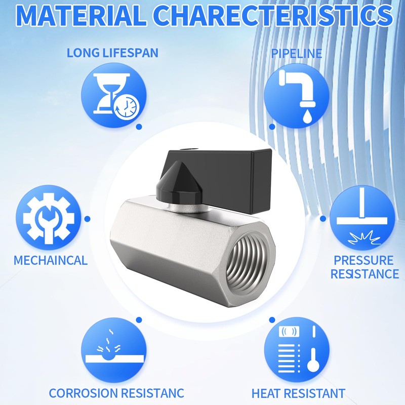 ChillWaves Brass Mini Ball Valve, Shut Off Switch Ball Valve