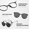 Cyxus Magnetic Clip-On Sunglasses for Men Women Trendy Polarized Sunglasses