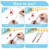 Exclaith 42 Pcs Beadable Keychains Bulk Kit Blank Beaded Metal