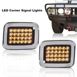 G-PLUS LED Front Park Signal Lamp Compatible with 2003-2009 Hummer H2 Left Right LED Corner Signal Lights Parking Lamps Turn Signal Marker Light Front Fender Replacement 2pcs 15060529