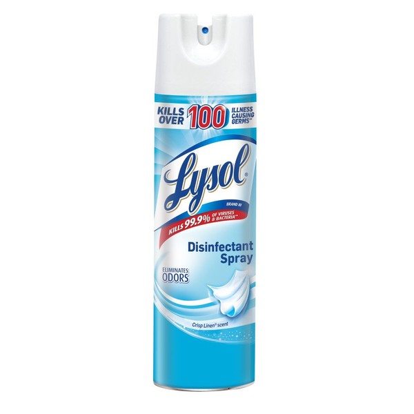 Lysol - 19200741866 Disinfectant Spray, Crisp Linen, 150oz (12X12.5oz)