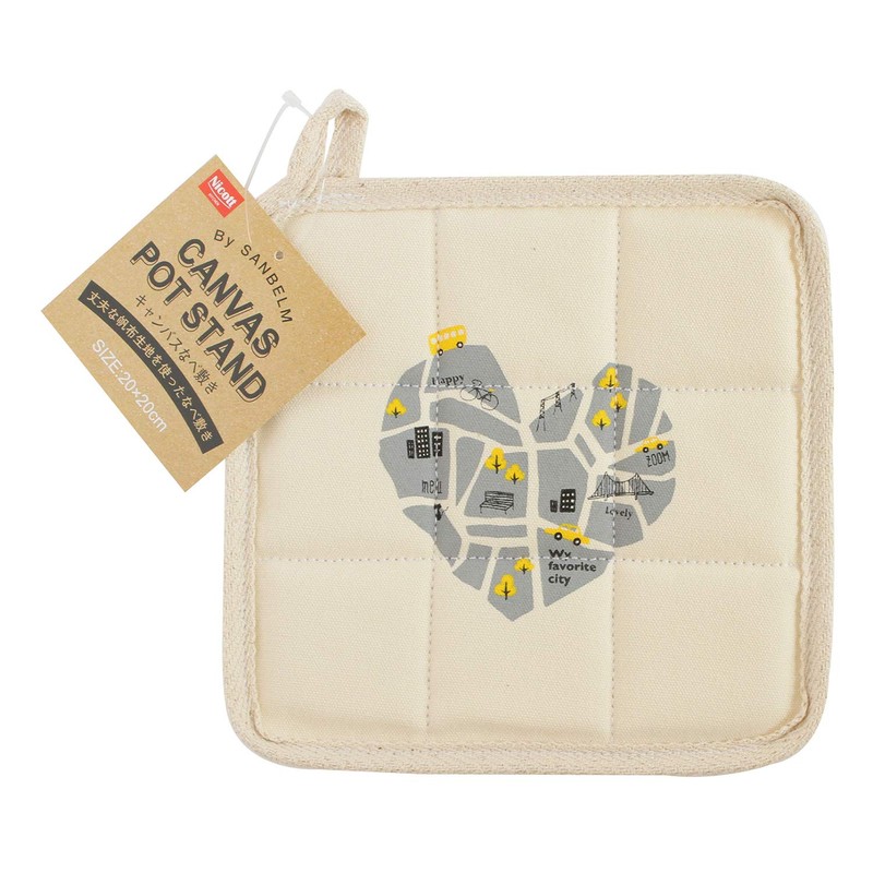 Sanbelm K67900 Trivet, City, Approx. 7.9 x 7.9 x 0.8