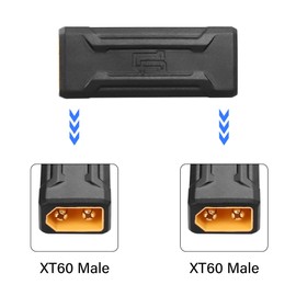 SinLoon 2 Pack XT60 Male to Male Connector Adapter XT60 Wireless Adapter for RC FPV Toy Car Plane Drone Battery (Male to Male)