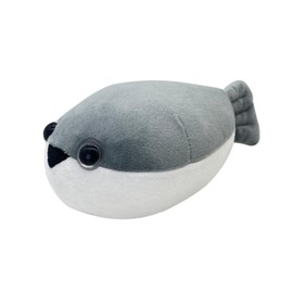 Lulezon 9.8'' Cute Sacabambaspis Fish Plush Toy Kawaii Sacabambaspis Stuffed Animal Soft Stuffed Gray Sea Fish Plushie Pillow Doll Toys Gifts for Kids
