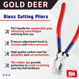 GOLD DEER Running Pliers, Glass Running Pliers, Stained Glass, Glass Nibbling Pliers, Glass Nibbling Pliers, Glass Nippers, Glass Cutters, Glass Cutting Nippers, Stained Glass Nippers, Glass Cutting