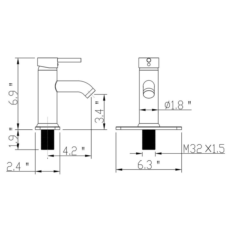 Bathroom Faucet Brushed Nickel One-Handle, Modern one Hole Bathroom Sink