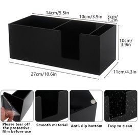 Coffee Cup Holder for Countertop, Acrylic Disposable Cup Organizer Black Station Organizer for Cup Lid Stirrers Pod Coffee Bar Accessories