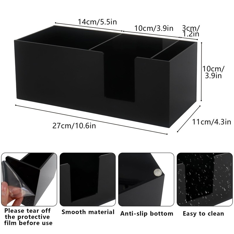 Coffee Cup Holder for Countertop, Acrylic Disposable Cup Organizer Black