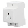 Din Rail Mounted Receptacle, AC 110-250V 15A Outlet Power Module