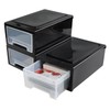 Utiao 6 Quart Plastic Stacking Storage Drawer Unit, Small Desktop