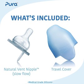 Pura Kiki 9oz/260 ml Stainless Steel Insulated Bottle w/Silicone Straw & Sleeve, 100% Plastic-Free, MadeSafe Certified, 100% Medical-Grade Silicone Straw for Kids, Toddlers, Babies & Infant - New Moss