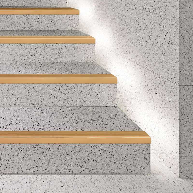 36" Metal Stair Nosing, 2-Pack Self Adhesive Aluminum Stair Edge