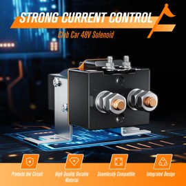 GODCTSUP Club Car 48V Solenoid for Club Car DS 1995-UP & Precedent 2004-2008 Electric Models, Golf Cart 4 Terminal Solenoid with Resistor, OEM# 101908701, 102774701