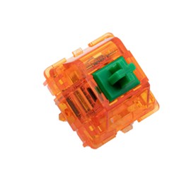 Zkeebs C³ Equalz x TKC Banana Split 62g / Tangerine 5-Pin Linear Switches for Custom Gaming Mechanical Keyboards (Tangerine 67g, 90 switches)
