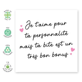 Central 23 - Karte "Ich liebe dich für deine Persönlichkeit" – Romantische Liebeskarte für Ihn Sie Mann Frau – Geschenkidee für Paare Freund Freundin – Sentimentale Karte – mit Liebesaufklebern