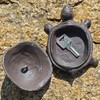 SUYAUU Spare Key Hider Turtle Shape, Brown Cast Iron Turtle