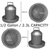 Chicken Drinker Waterer Traditional Drinker, 2.3L Capacity, Galvanised Steel with