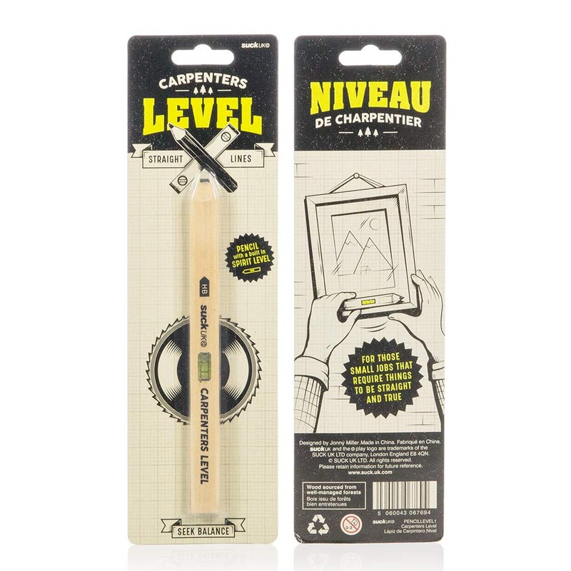SUCK UK Spirit Level Pencil, Beige