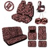 A Complete Animal Print Seat Cover and Accessories Set 2