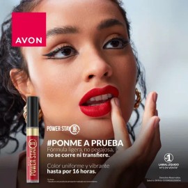 Avon Power Stay Labial Liquido Intransferible 16 Hours Acabado Mate Color Resilient Red                                                               