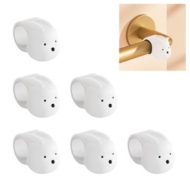 CBRVTY Bunny Decorative Door Stops for Door Handle (White) Set of 6