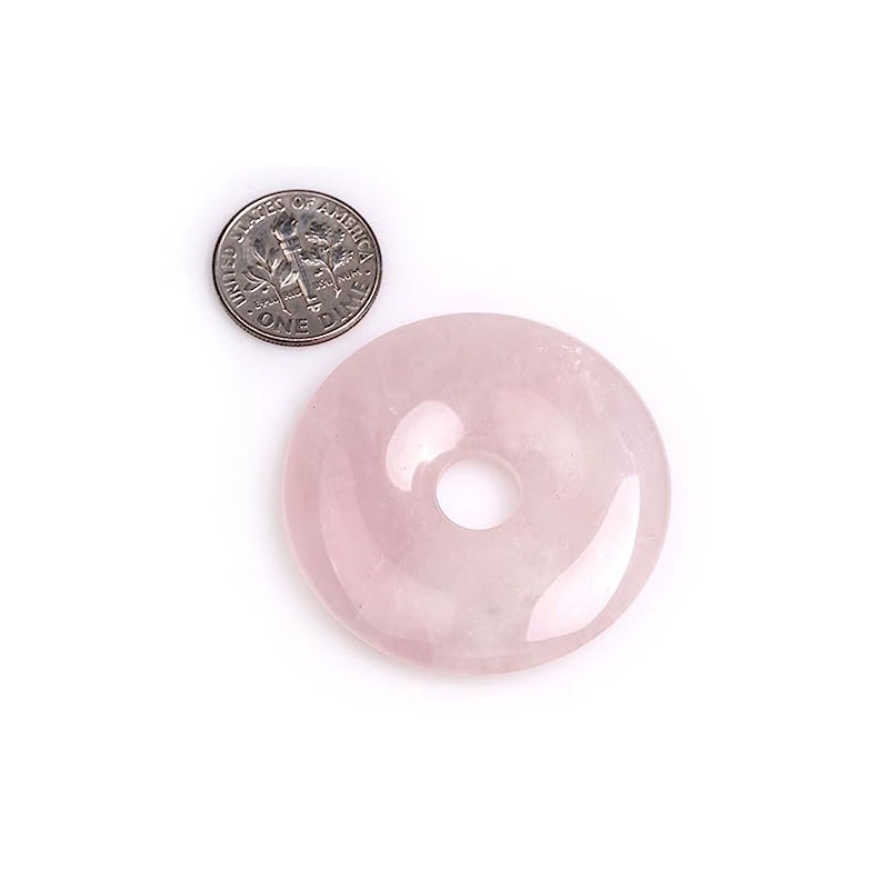 JOE FOREMAN - Anillo de cuarzo rosa natural de 30