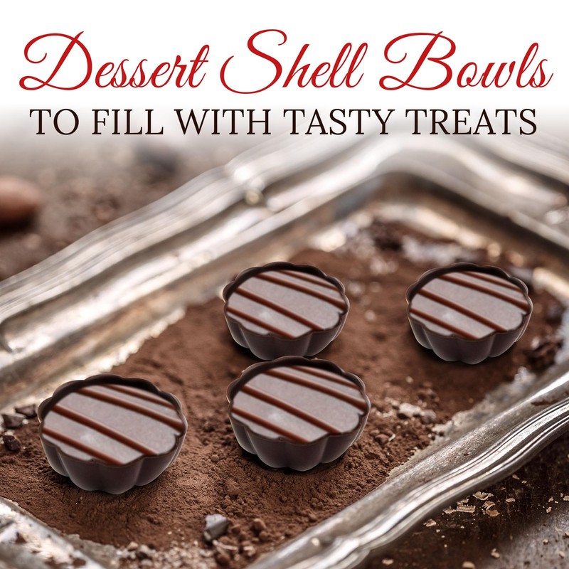 Lang's Chocolates – Dark Chocolate Dessert Shell Bowls – 12