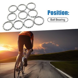 A ABSOPRO Bicycle Axle Wheel Ball Bearing Cage 32 mm 16 Ball Steel (Set of 10)