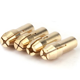 0.5-3.2mm Small Drill 4-Jaw Copper Drill Chuck Collet Set Micro Twist Drill Collet Set Mini Spiral Drill Electric Grinder Woodworking Brass Drill Chuck