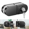 Ranbo Frameless Double-Sided Glass Door Lock,Clamp-On No-Drill,304 Stainless Steel,for 3/8"–1/2"(10-12mm)