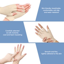 Uv Protection Gloves,Fingerless Gloves For Women,Sun Summer Driving Women's Sunblock Hand Glove Sun-Protective Anti-UV Lightweight Soft Mittens,for Gel Nails Outdoor Hiking fishing Skin Anti Sunburn