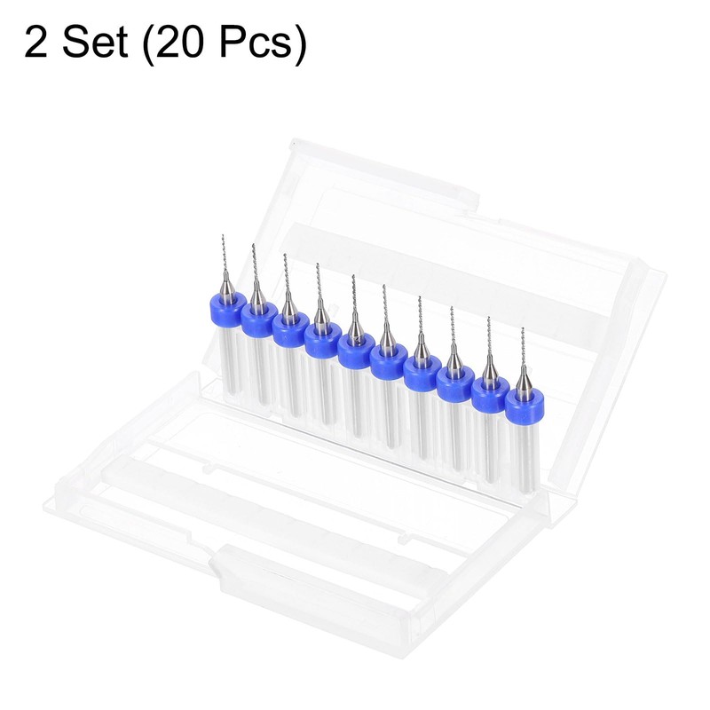 sourcing map 2 Set (20pcs) PCB Drill Bit Set 1/8"
