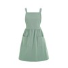 Pinknoke Cotton Linen Pinafore Apron Dress for Women with Pockets