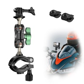 KETOPKIN Aluminum Motorcycle Bike Bicycle Handlebars Camera Mount Clamps with 1/4 Screw for GoPro Hero 13 12 11 10 9 8,DJI Osmo Action/Procket,Insta360 X4 X3 X2 GO 3 GO 3S Action Camera Accessories