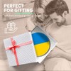 1 x Round MDF Magnet - Ukraine Flag Map 9056