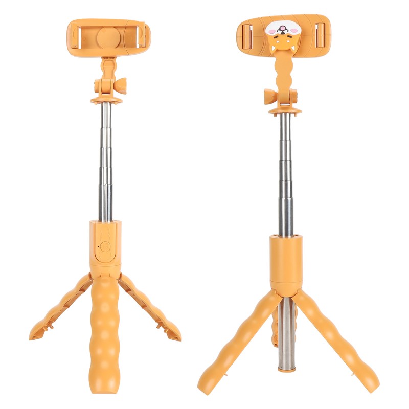 Cute Cartoon Puppy Selfie Stick Tripod 26.4 Inch Extendable Handheld