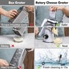 GDL Cheese Grater Rotary, Vegetable Slicer with 3 Interchangeable Drum