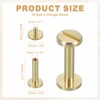 sourcing map 10 Sets Chicago Screw Rivets M4x18mm Metal Phillips
