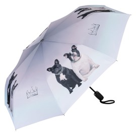 VON LILIENFELD French Bulldog Pocket Umbrella, Windproof, Automatic Open-Close, Sturdy, Lightweight, Compact, multicoloured, L50/D100